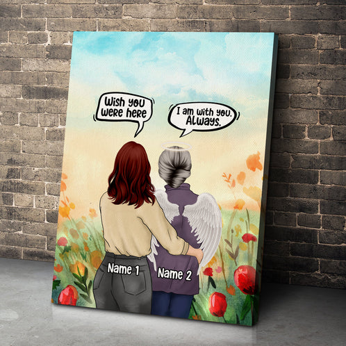 Personalized Memories Of Mom/Her in Heaven I Am With You Always - Custom Canvas - Poster & Canvas - GoDuckee