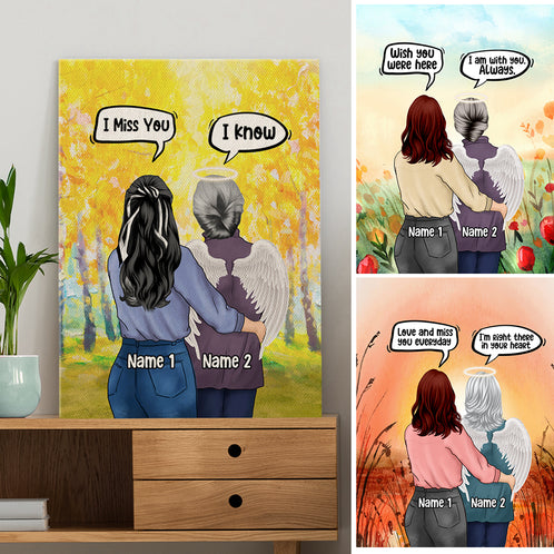Personalized Memories Of Mom/Her in Heaven I Am With You Always - Custom Canvas - Poster & Canvas - GoDuckee