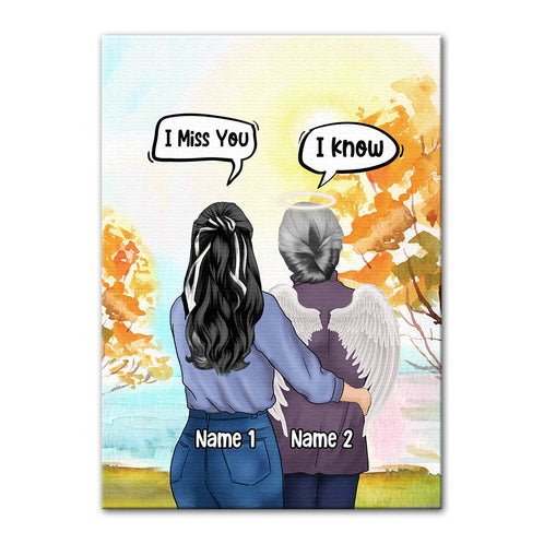 Personalized Memories Of Mom/Her in Heaven I Am With You Always - Custom Canvas - Poster & Canvas - GoDuckee
