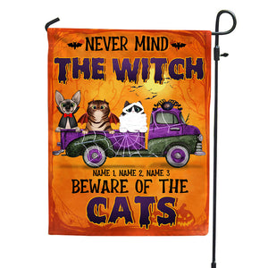 Personalized Gifts Ideas For Cat Lovers, Beware Of The Cats - Custom Flag - Flag - GoDuckee