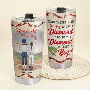Personalized Couple Baseball Tumbler - You & Me We Got This - Tumbler Cup - GoDuckee