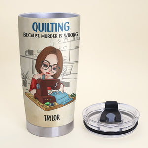 Quilting Knowledge Personalized Quilting Tumbler Gift For Her - Tumbler Cup - GoDuckee