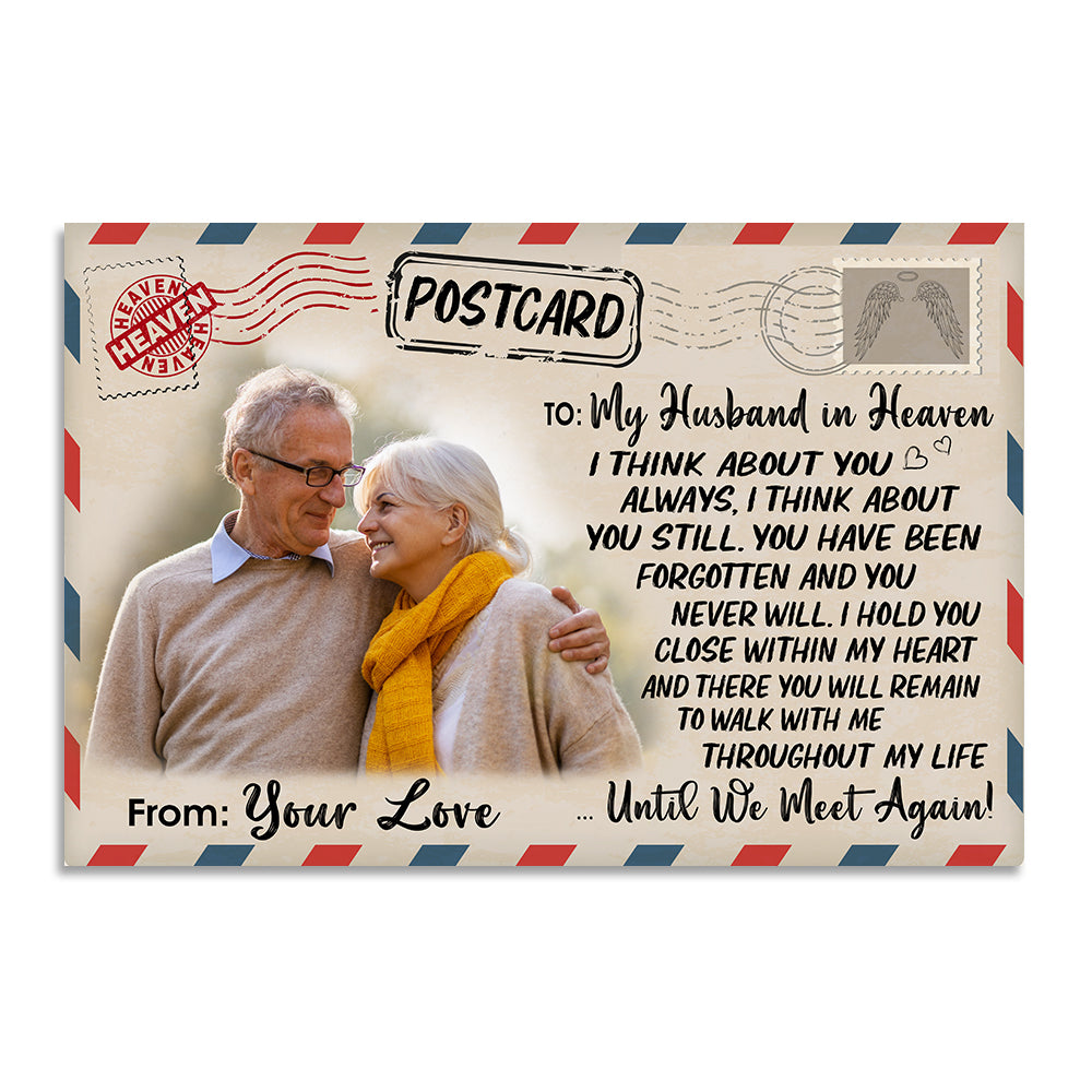 Custom Memories Of Dad & Mom Photo Poster - Post Stamp Frame - Poster & Canvas - GoDuckee