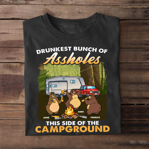 Personalized Gifts For Drunkest Bunch Of Assholes, This side of the Campground, Custom Shirts - Shirts - GoDuckee