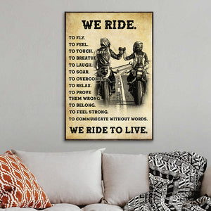 Personalized Motorcycle Brother Poster - We Ride We Ride To Live - Poster & Canvas - GoDuckee