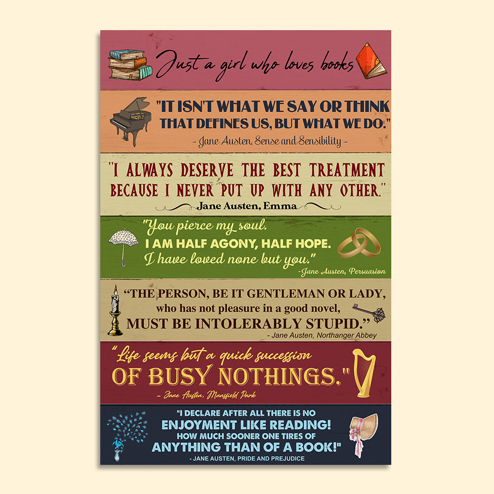 Custom Quote Poster For A Girl Who Loves Books - Poster & Canvas - GoDuckee