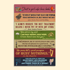 Custom Quote Poster For A Girl Who Loves Books - Poster & Canvas - GoDuckee