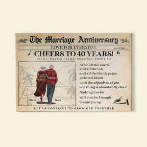 Personalized Marriage Anniversary Canvas Print, Let Us Continue To Grow Old Together - Poster & Canvas - GoDuckee