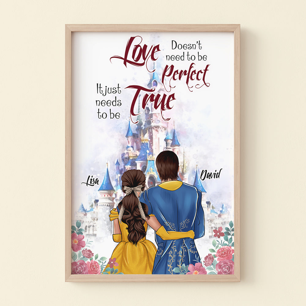 Personalized Couple Poster - Doesn't Need To Be Perfect It Just Needs To Be True - Poster & Canvas - GoDuckee