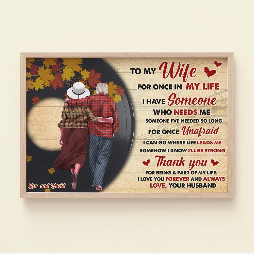 To My Wife Foe Once In My Life Personalized Canvas Printed, Gift For Couple - Poster & Canvas - GoDuckee