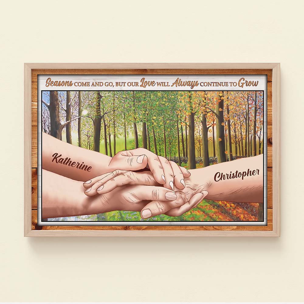Seasons Come And Go Personalized Canvas Printed, Gift For Couple - Poster & Canvas - GoDuckee