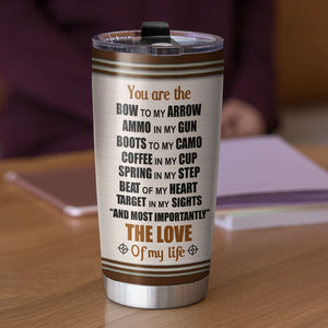 Personalized Hunting Tumbler Cup Job The Love Of My Life - Tumbler Cup - GoDuckee
