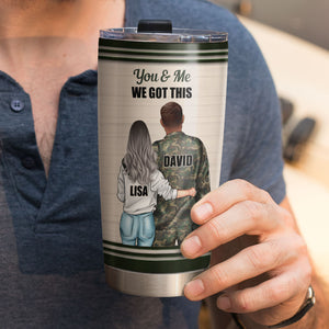 Personalized Veteran Couple Tumbler Cup - The Love Of My Life - Tumbler Cup - GoDuckee