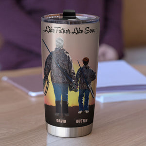 Personalized Hunting Dad & Son Tumbler - To My Dad, Like Father Like Son - Tumbler Cup - GoDuckee