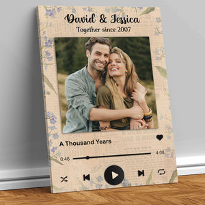 Custom Couple Photo Spotify Poster - Together A Thousand Years - Poster & Canvas - GoDuckee