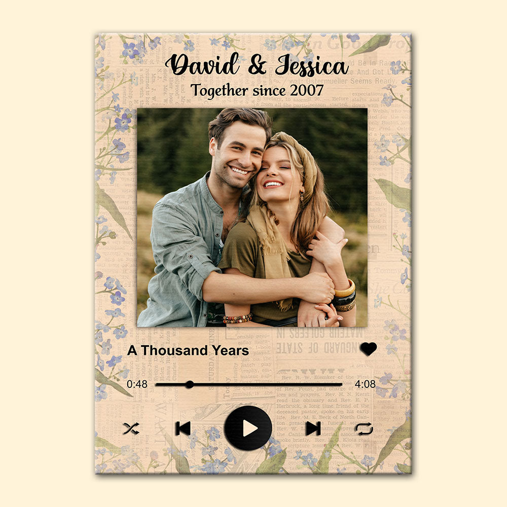 Custom Couple Photo Spotify Poster - Together A Thousand Years - Poster & Canvas - GoDuckee