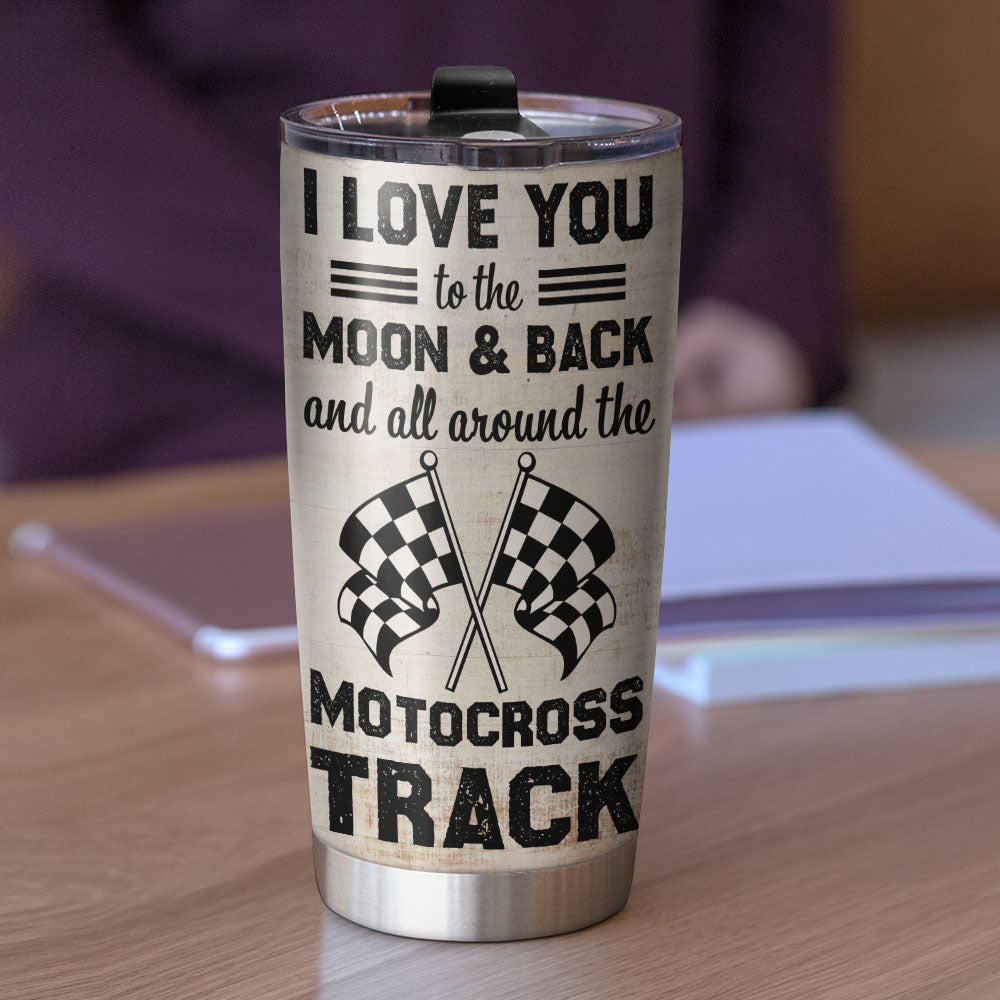 Personalized Motocross Couple Tumbler Cup - I Love You - Tumbler Cup - GoDuckee