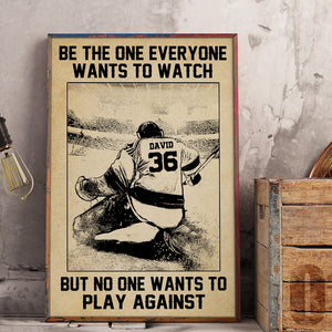 Personalized Sketch Hockey Player Poster - Be the One Everyone Wants to Watch - Poster & Canvas - GoDuckee