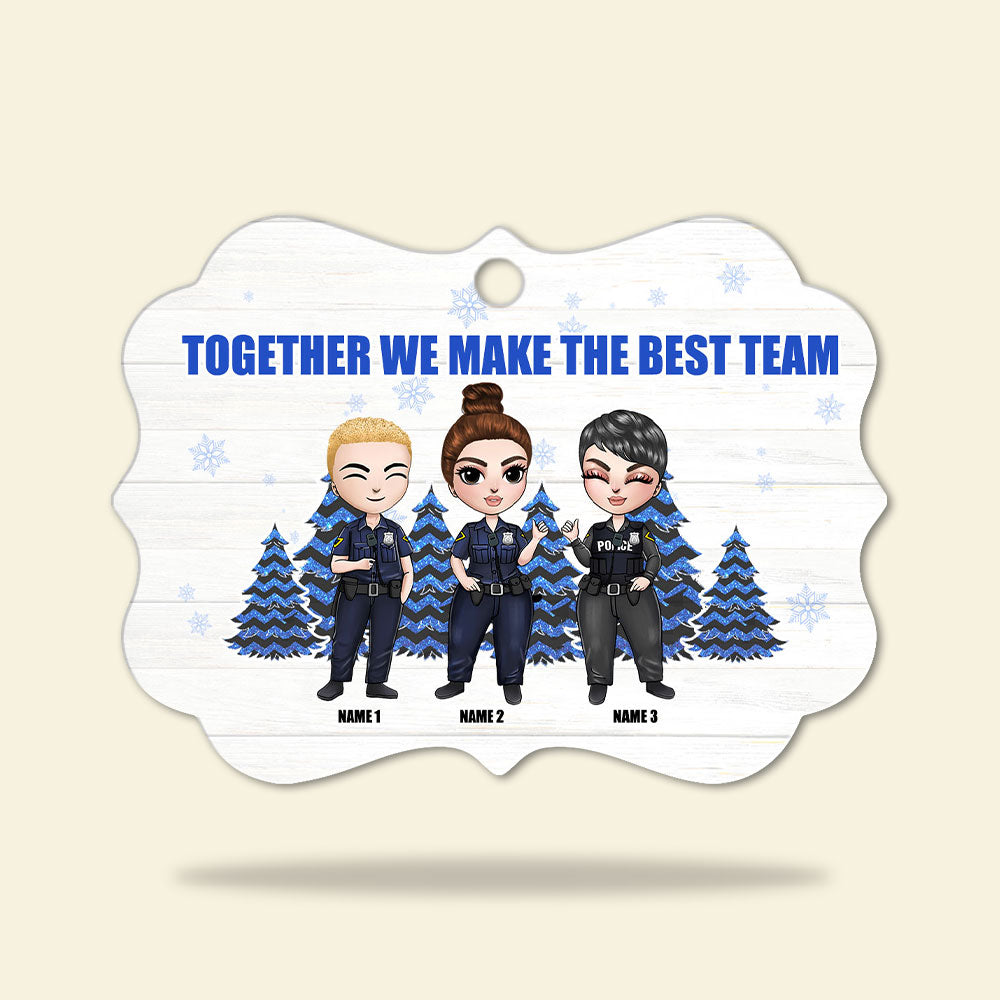 Together We Make The Best Team - Personalized Ornament - Gifts For Police Officer and Colleague - Ornament - GoDuckee