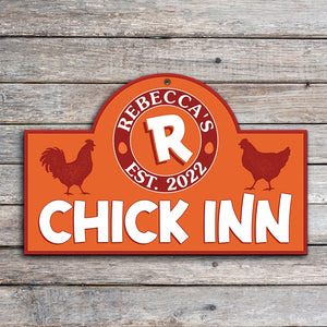 Personalized Farming Chicken Metal Sign Gift For Farming Lovers - Metal Wall Art - GoDuckee