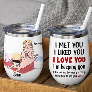 I Met You I Liked You I Love You I’m Keeping You - Personalized Funny Couple Mug - Gift For Couple - Coffee Mug - GoDuckee
