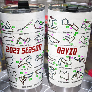 Personalized F1 Racing 2023 Season Tumbler, Gift For Racing Lovers - Tumbler Cup - GoDuckee