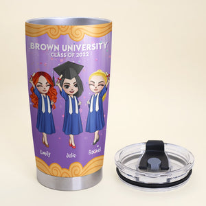 Personalized Graduation 20oz Tumbler Cup We Believed We Could So We Did chibi graduation - Tumbler Cup - GoDuckee