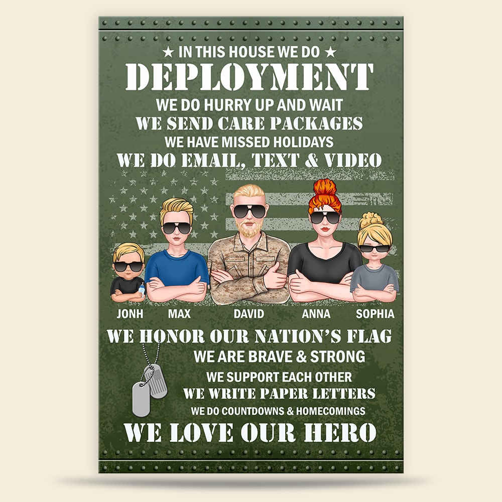 We Honor Our Nation's Flag Personalized Military Metal Sign Gift For Family - Metal Wall Art - GoDuckee