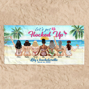 Let's Get Hocked Up Personalized Friends Beach Towel Gift For Friends - Beach Towel - GoDuckee