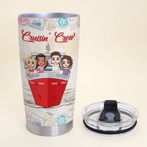 We Don't Give A Ship When We Cruise Together- Gift For Friends-Personalized Tumbler- Cruise Funny Friends Tumbler - Tumbler Cup - GoDuckee