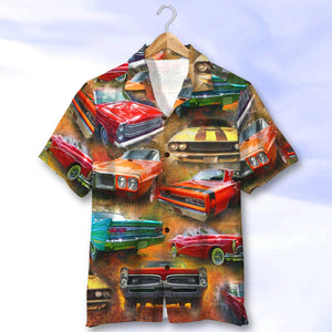 Muscle Car Hawaiian Shirt, Aloha Shirt, Gift For Car Lovers - Hawaiian Shirts - GoDuckee