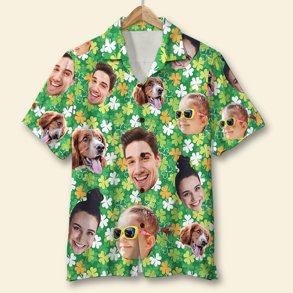 Custom Family Photo Hawaiian Shirt, Aloha Shirt, Gift For Family - Hawaiian Shirts - GoDuckee