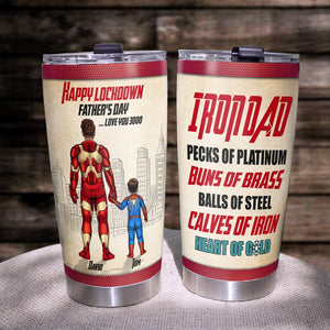 Love You 3000 Personalized Iron Dad Tumbler Cup Gift For Dad - Tumbler Cup - GoDuckee