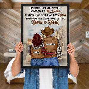Personalized Cowboy Couple Poster - I Promise To Treat You - Poster & Canvas - GoDuckee