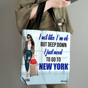 Act Like OK - Personalized Tote Bag - Travelling Girls - Tote Bag - GoDuckee