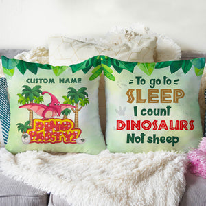 Dinosaur To Go To Sleep - Personalized Pillow - Pillow - GoDuckee