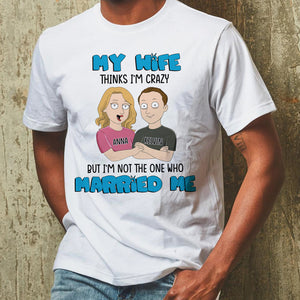 Personalized Couple Shirts - I'm Not The One Who Married Me - Couple Hand In Hand - Shirts - GoDuckee