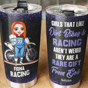 Personalized Motorcross Girls Tumbler - That Like Dirt Bikes - Tumbler Cup - GoDuckee