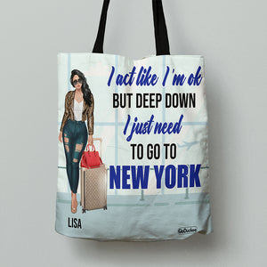 Act Like OK - Personalized Tote Bag - Travelling Girls - Tote Bag - GoDuckee