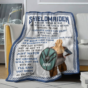 Personalized Shieldmaiden Blanket - I'll End You Soon As Valkyrie - Blanket - GoDuckee