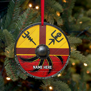 Viking Shields Warrior - Personalized Christmas Ornament - Ornament - GoDuckee
