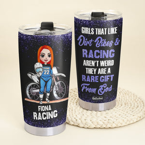 Personalized Motorcross Girls Tumbler - That Like Dirt Bikes - Tumbler Cup - GoDuckee