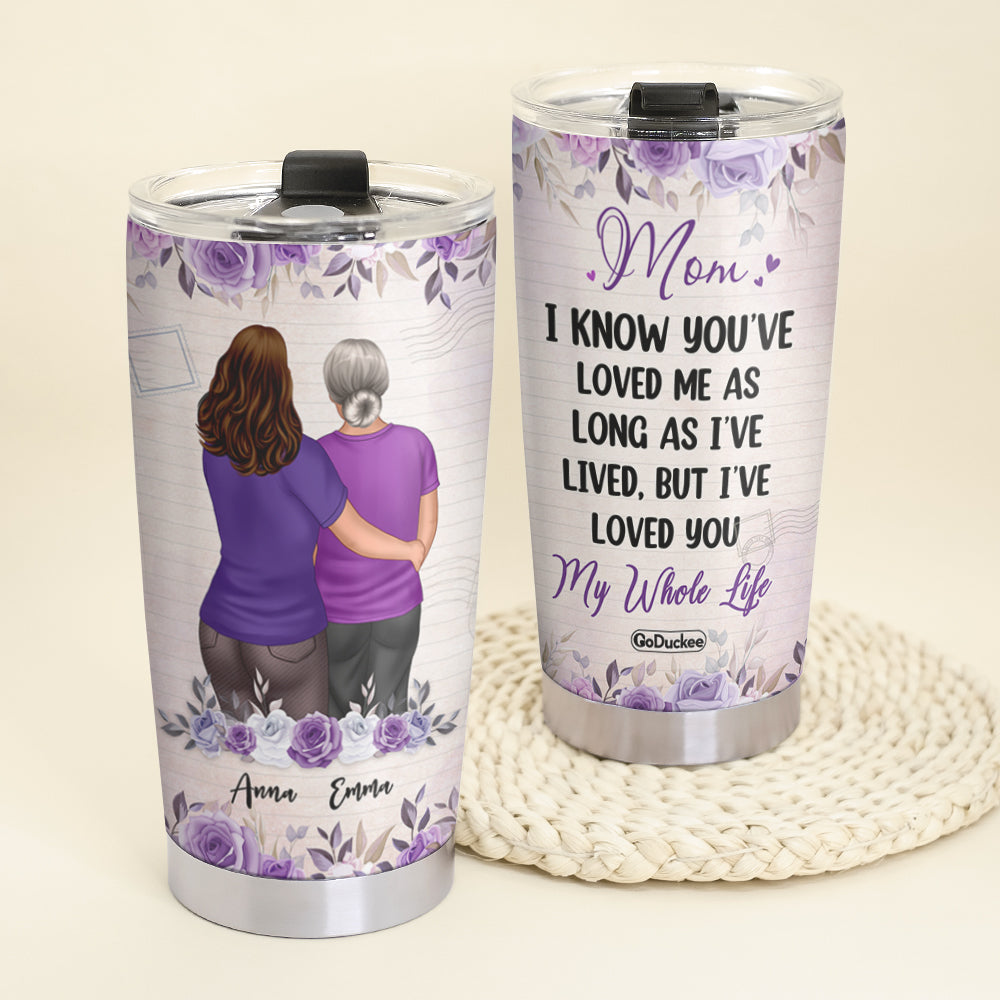 Personalized Mother's Day Tumbler Cup - Mom, I Know You've Loved Me As Long As I've Lived - Tumbler Cup - GoDuckee