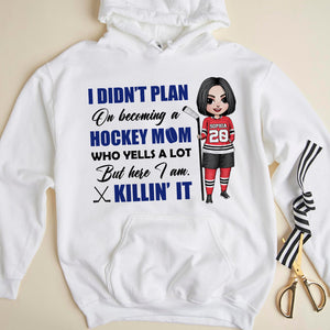 I Didn't Plan On Becoming A Hockey Mom - Personalized Shirts - Gift For Hockey Player - Female Hockey Front View - Shirts - GoDuckee