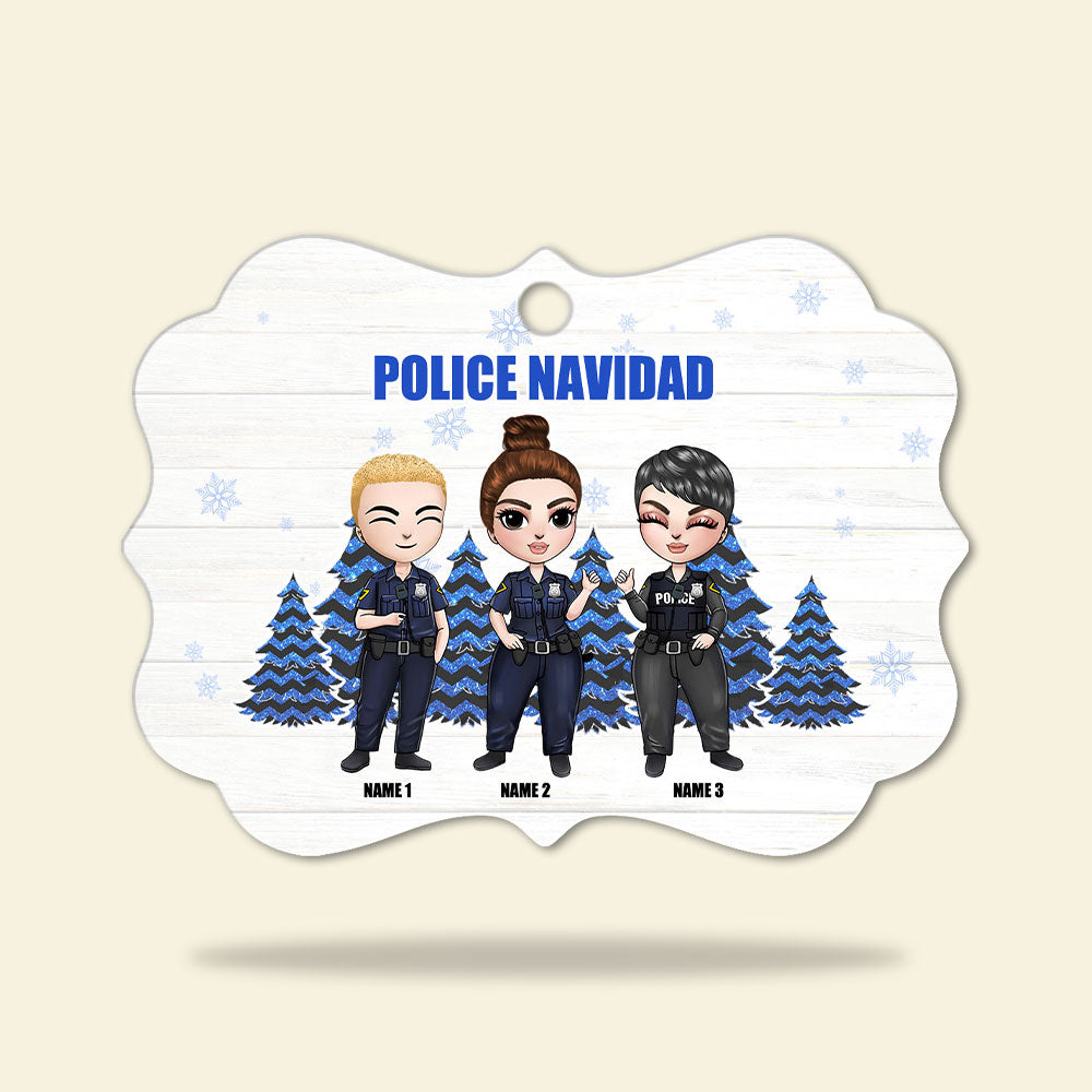 Police Colleague Police Navidad - Personalized Ornament - Ornament - GoDuckee