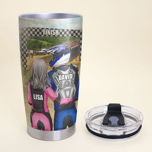 Personalized Motocross Couple Tumbler Cup - I Love You - Tumbler Cup - GoDuckee