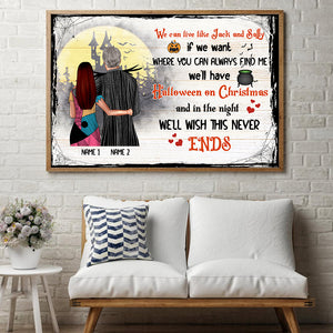 Personalized Horror Couple Poster - We'll Wish This Never Ends - Poster & Canvas - GoDuckee