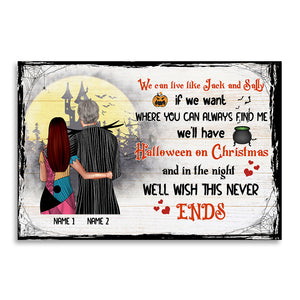 Personalized Horror Couple Poster - We'll Wish This Never Ends - Poster & Canvas - GoDuckee