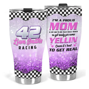 Dirt track racing I am a proud Custom 30oz Curved Tumbler (P1) - Drinkware - GoDuckee