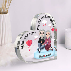 From Our First Kiss Till Our Last Breath - Personalized Couple Plaque - Gift For Couple - Decorative Plaques - GoDuckee